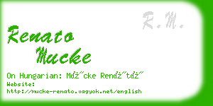 renato mucke business card